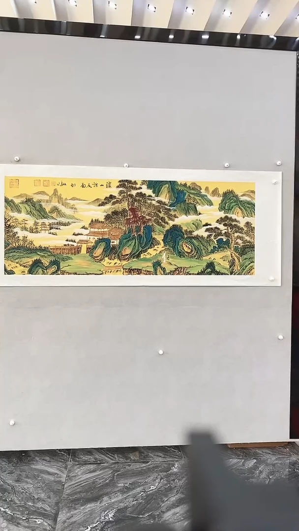 国画李新社溪山访友
