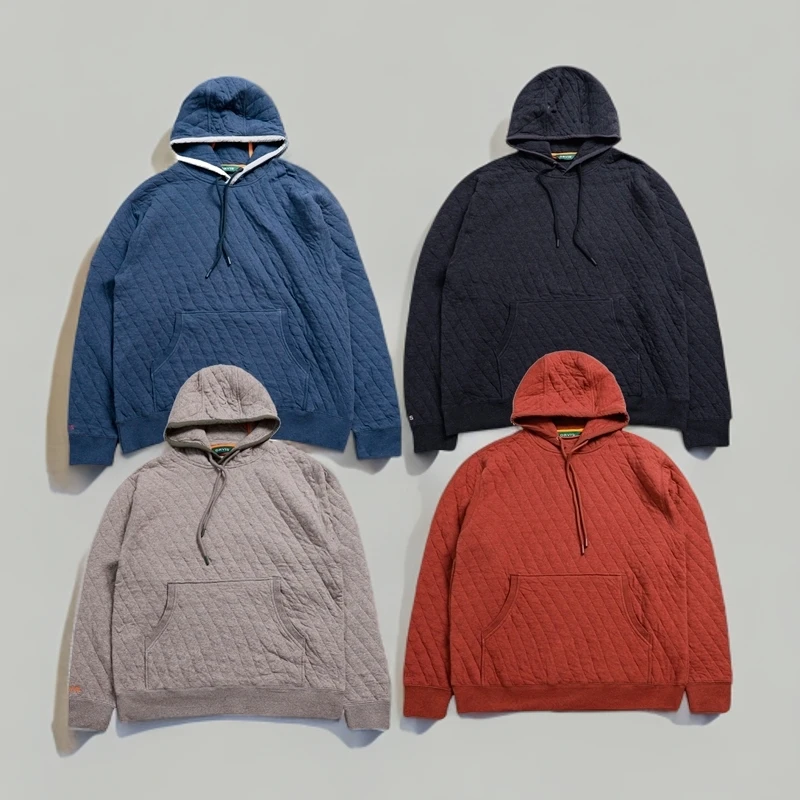 美式休闲秋冬季肥佬连帽卫衣加肥加大码宽松夹棉户外套头保暖衣