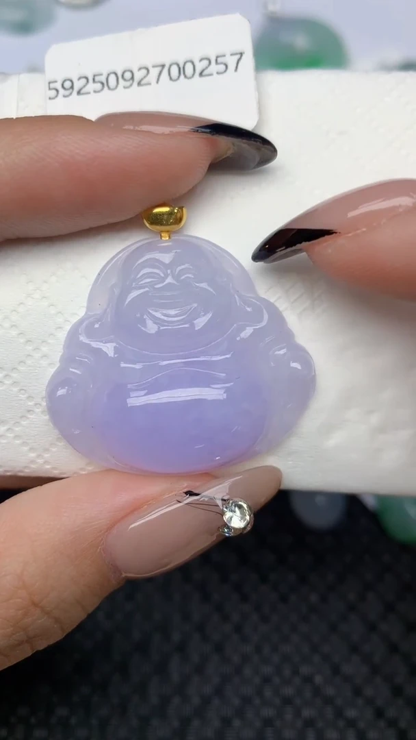 颈饰18K金镶嵌翡翠A货假一赔三支持复检百元以上九元证书费自理