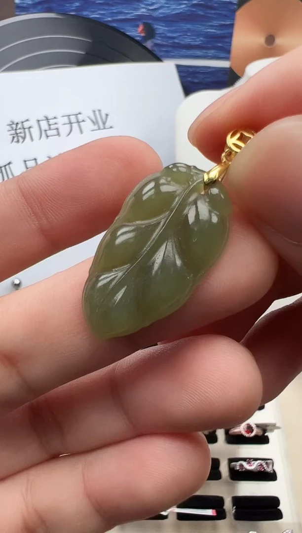 颈饰银S925镶嵌和田玉69