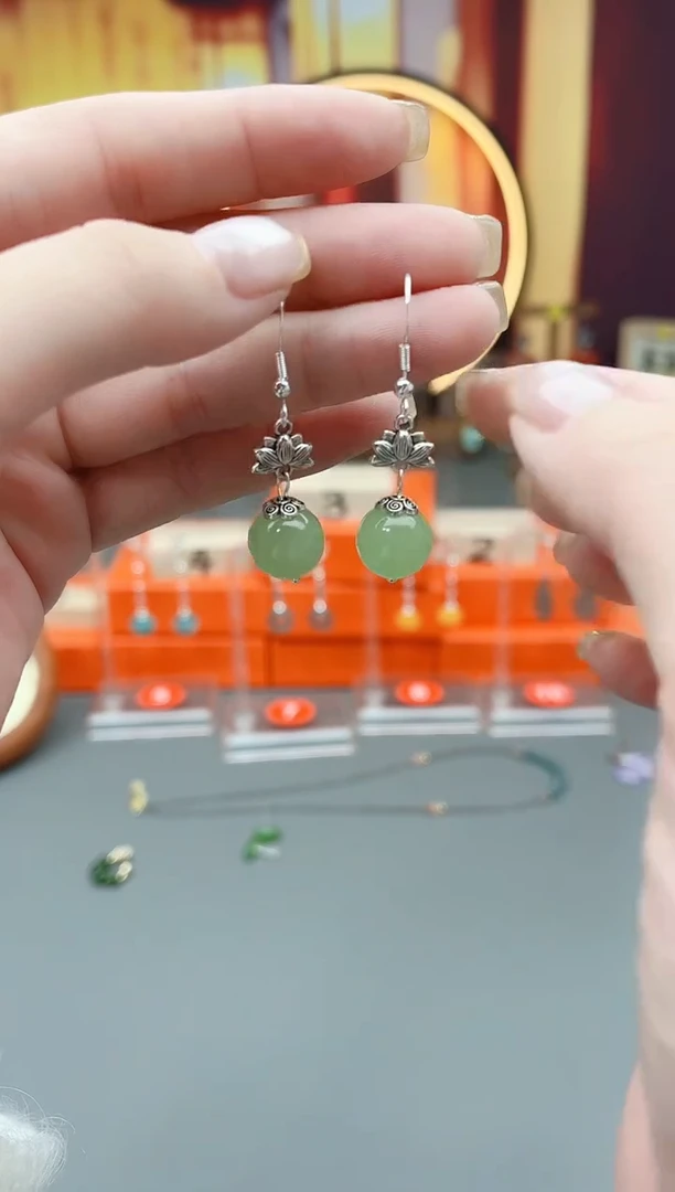 未镶嵌东陵石耳饰427