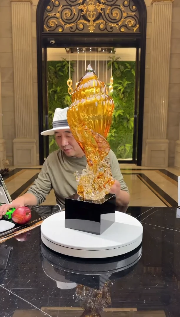 【闪购商品】茶宠AJ05679海螺+15*15*12黑座