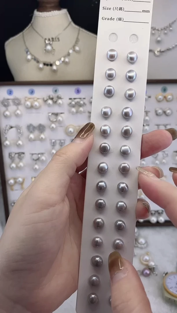 合金耳饰淡水珍珠008