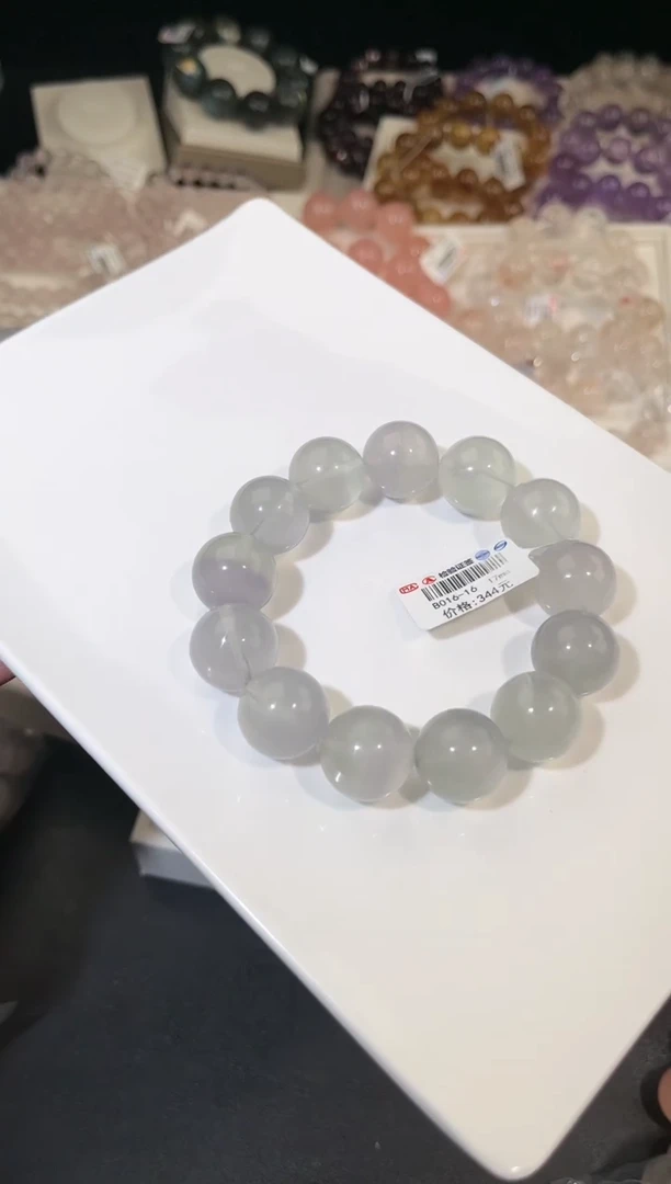 手链未镶嵌萤石多样性发一Q11奶绿17mm