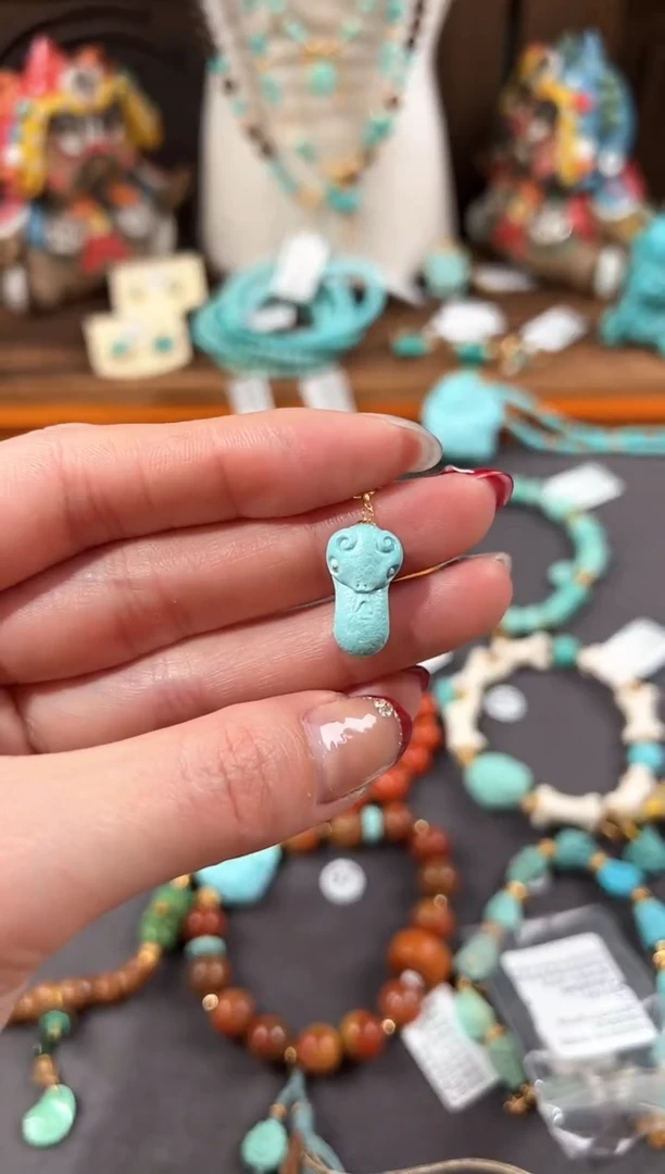 【闪购商品】绿松石提溜18K金镶嵌绿松石提溜