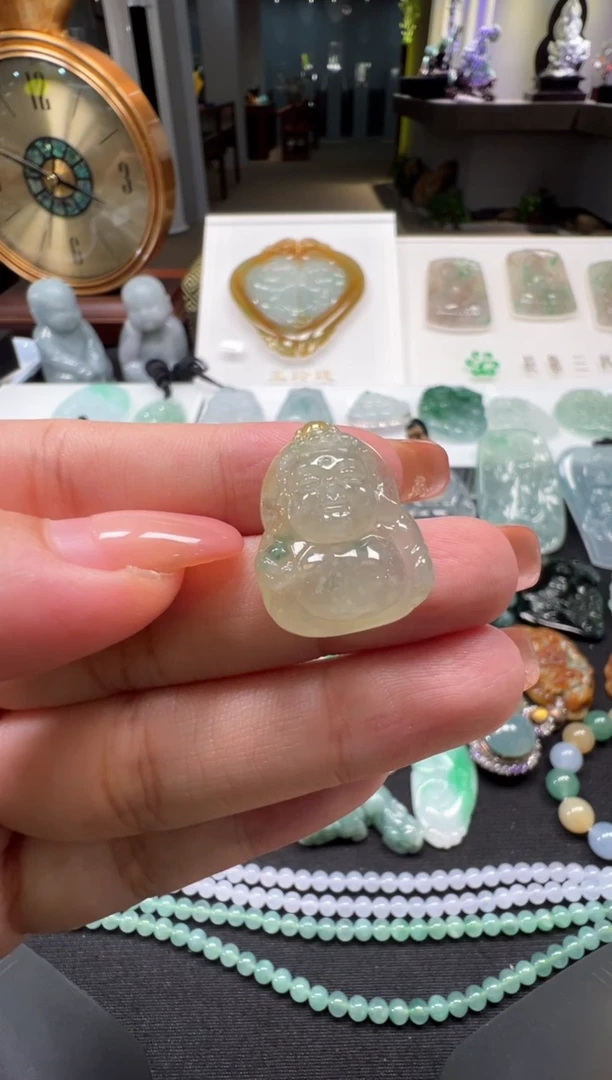 翡翠未镶嵌吊坠(不含链)小佛公