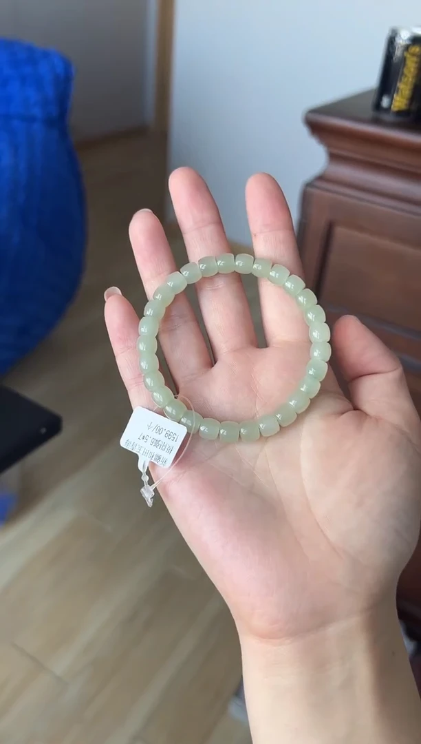 【闪购商品】和田玉手串未镶嵌和田玉6mm冰豆子