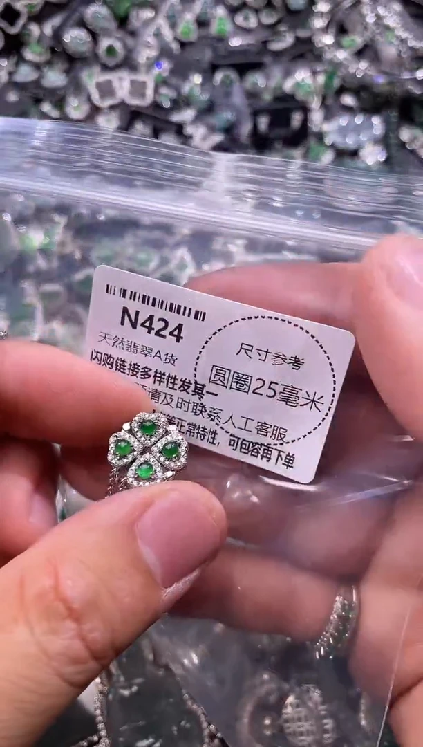 翡翠未镶嵌颈饰N424项链