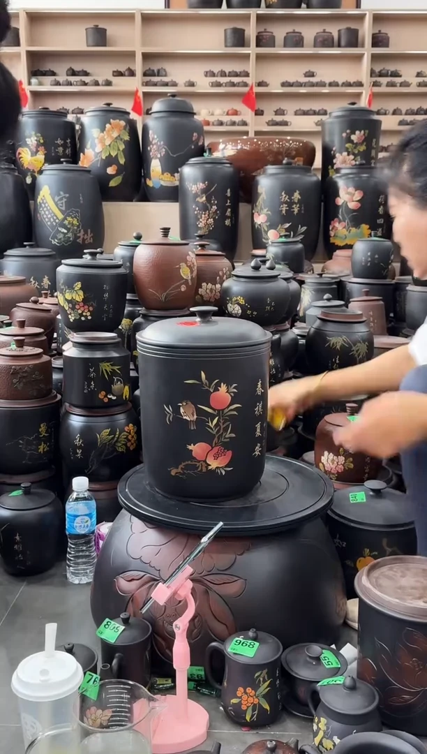 罐大 瑕疵 九饼 盖裂   彩填  163