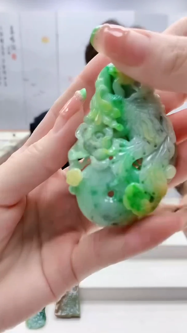 未镶嵌定制翡翠5145ry-毛货挂件赠珠链29