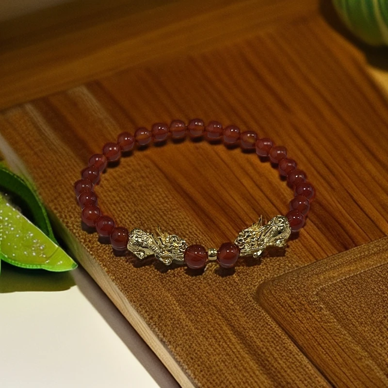 足 金999 天然玛瑙 金珠子 貔貅 多样性发