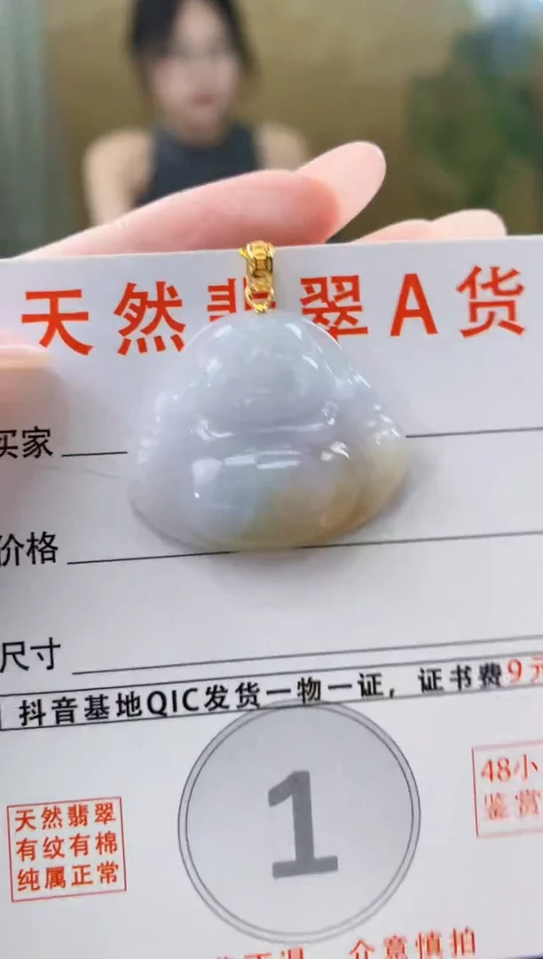 颈饰未镶嵌翡翠天然A货翡翠挂件