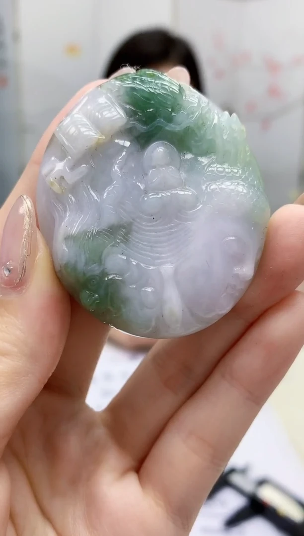 【闪购商品】定制翡翠未镶嵌4852jw-毛货挂件24