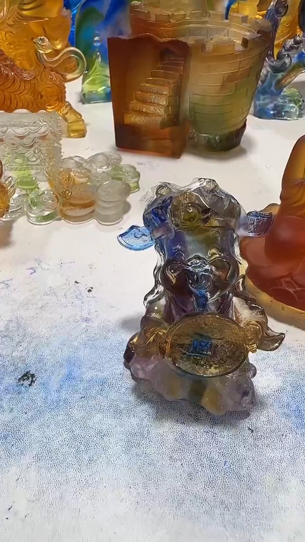 手工艺品琉璃880 小财爷 微瑕作品  不退不换  介意勿拍