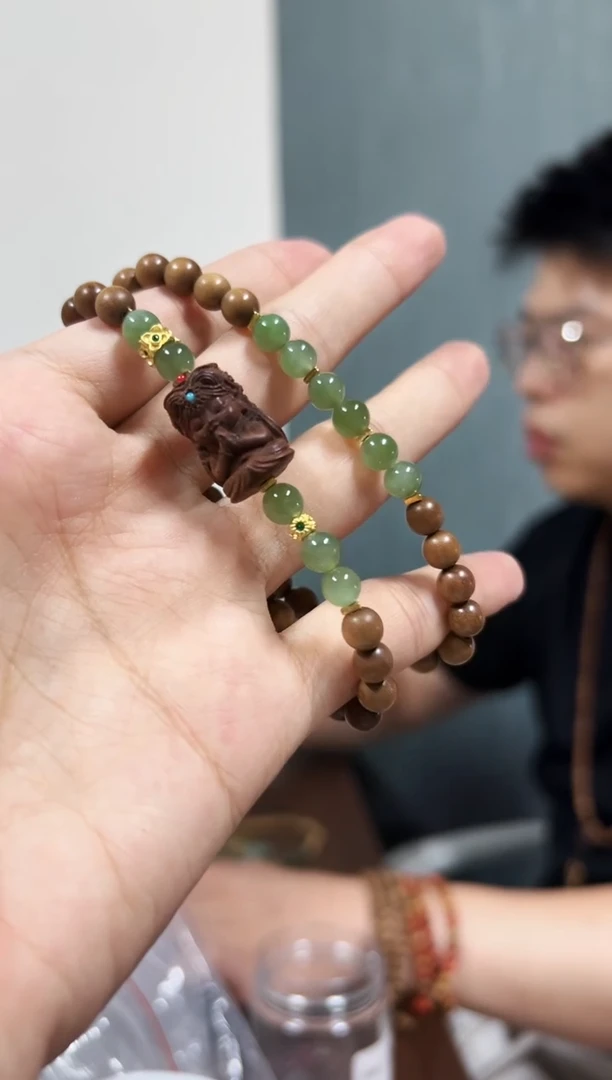 檀香木手串/手链老山双圈扎老师