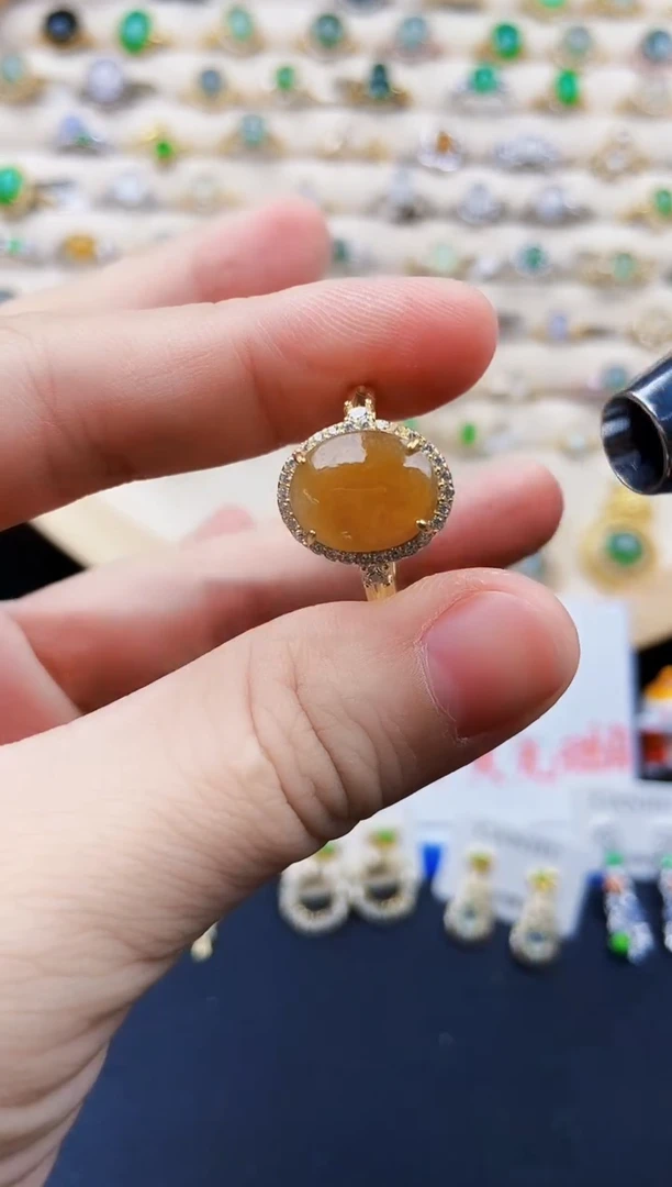 翡翠戒指银S925镶嵌21