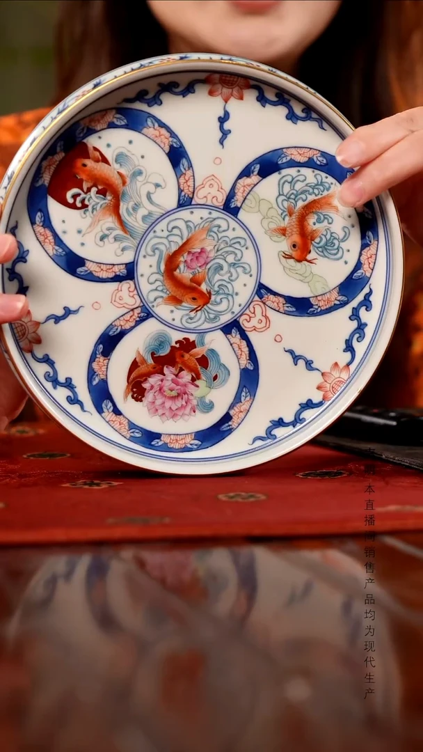 瓷片景德镇斌芬陶瓷严选/雨溪山房鱼藻壶承