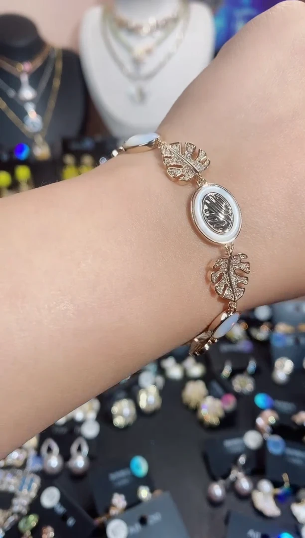 铜合金无925银手链7316