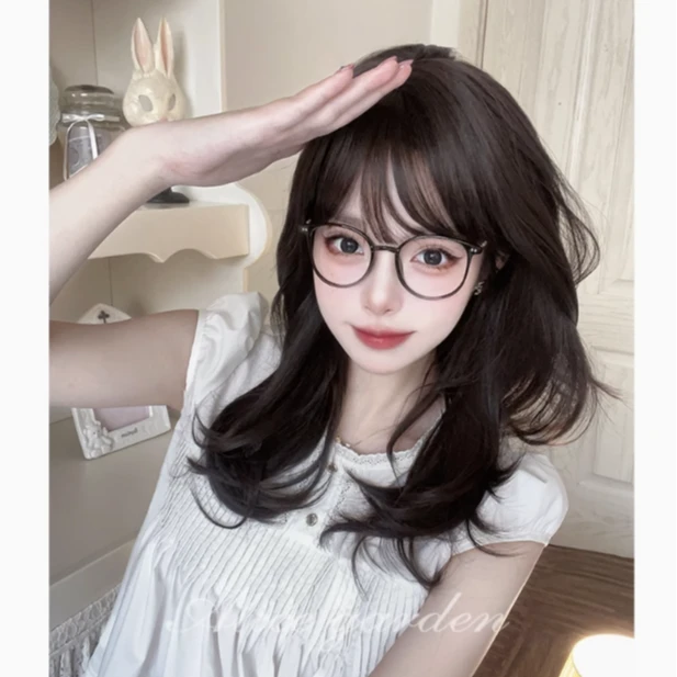 【小杨专属】AG假发女长发网红lolita自然齐刘海jk新款长卷发全头套