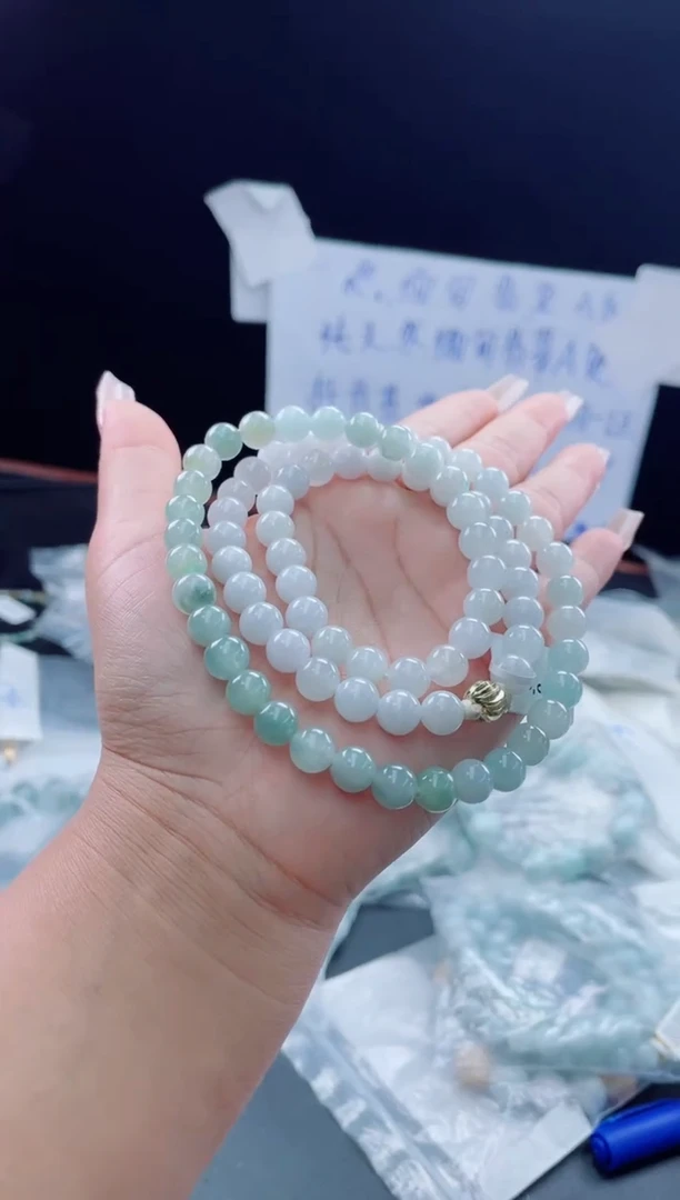 未镶嵌定制翡翠珠串