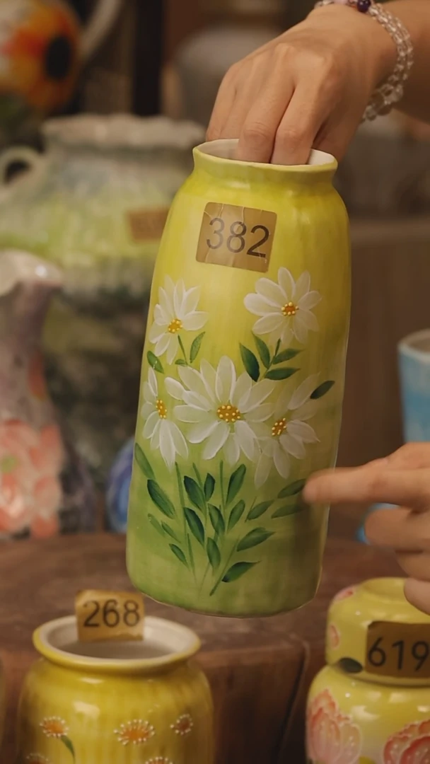 陶瓷382景德镇设计师手作花器摆件侘寂风