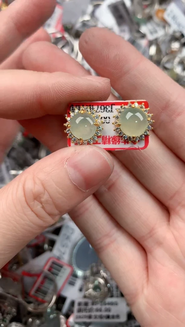 银S925镶嵌戒指翡翠777    1