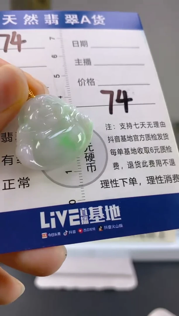 【闪购商品】翡翠颈饰18K金镶嵌天然A货翡翠