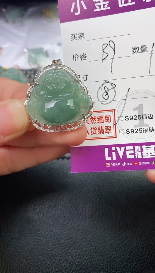 翡翠银S925镶嵌颈饰叶**根挂件