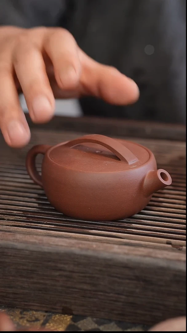 茶壶紫砂一片瓦 半手工 140cc