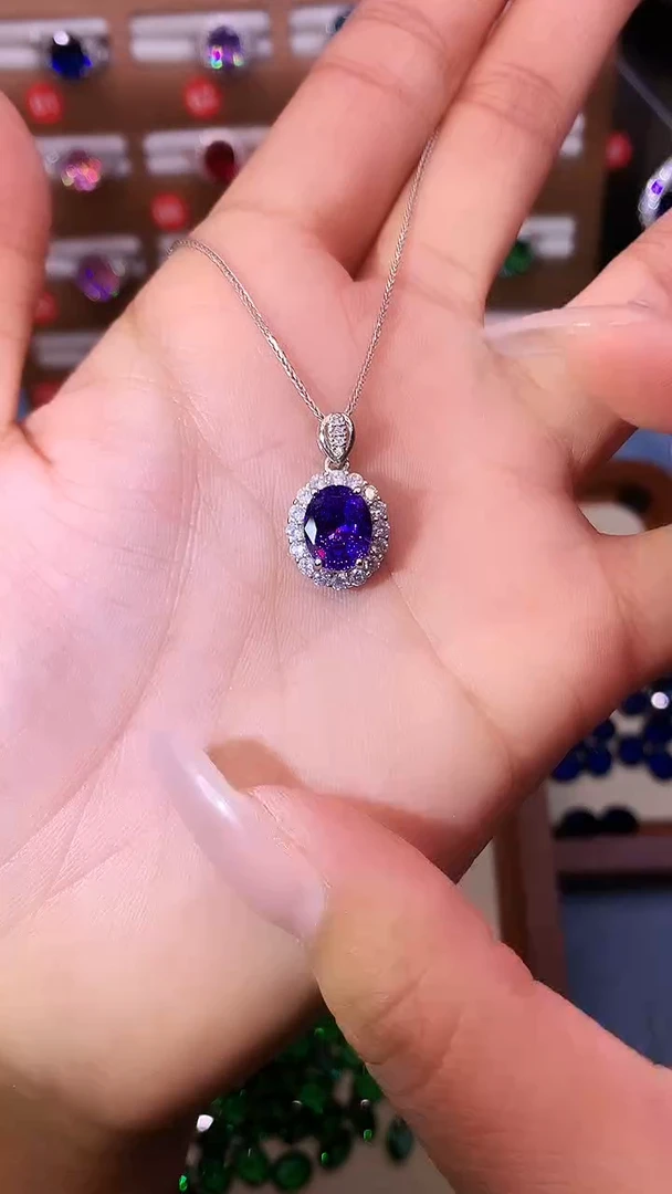 吊坠(赠链)银S925镶嵌碧玺.......