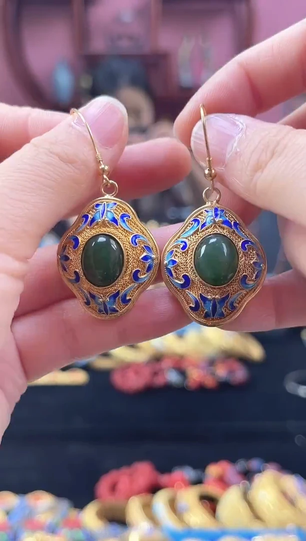 非遗 花丝镶嵌 耳环