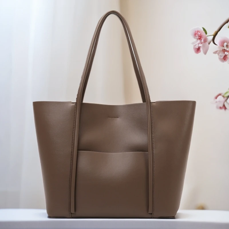 品牌托特包女包2025新款高级感大容量潮时尚简约通勤单肩包子母包