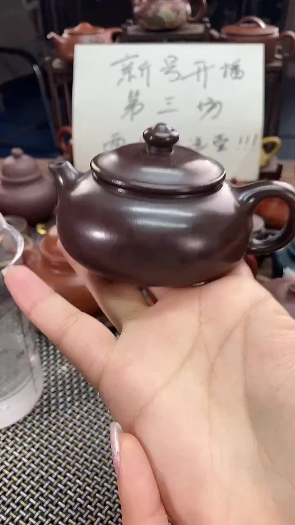 茶壶紫砂紫泥寒江