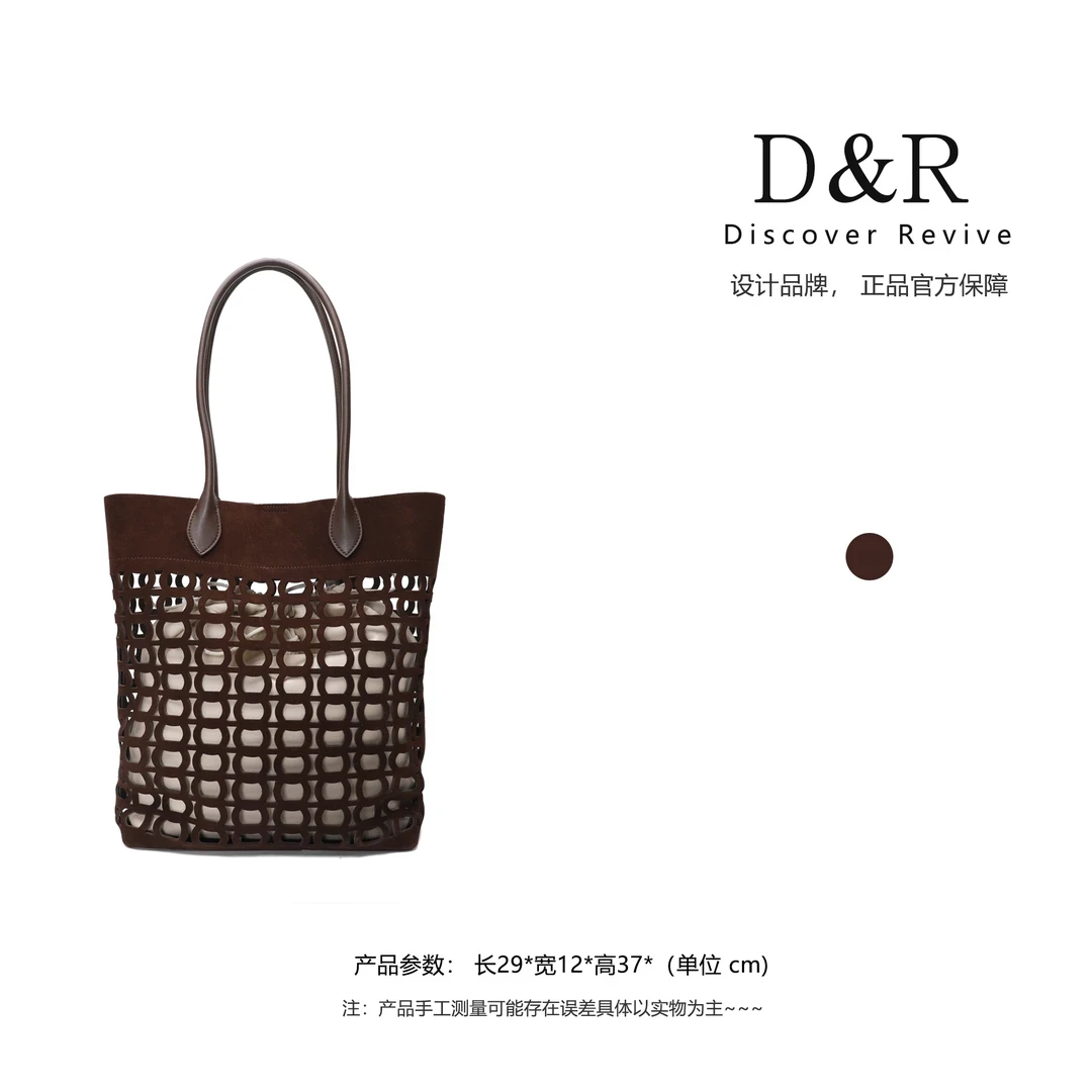 Discover Revive新款百搭手提女包时尚单肩包2313#巧克力色