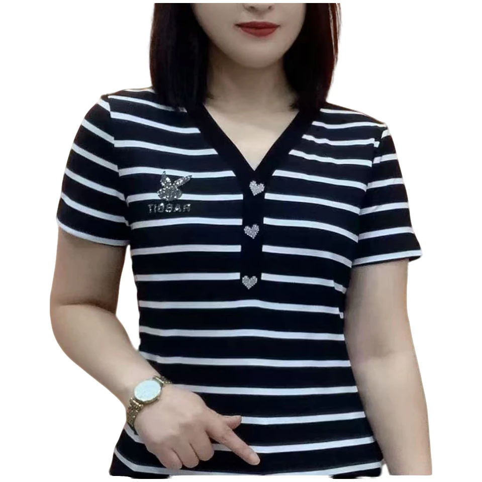 2025夏季新款百搭显瘦短袖女士衫