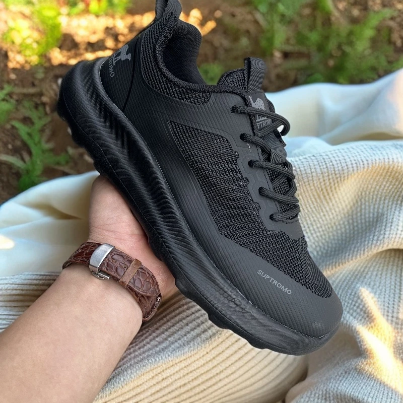 2025新款单网夏季跃跑5190运动鞋全黑时尚休闲百搭潮流潮鞋网面款