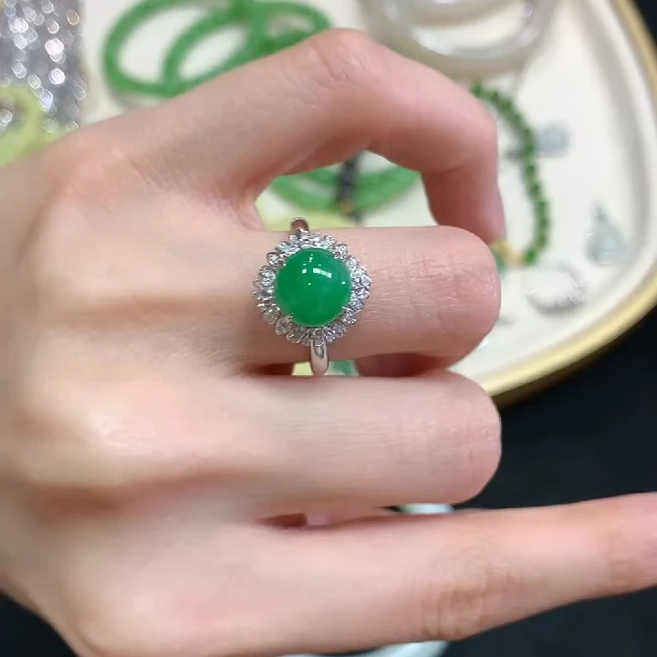 翡翠戒指-18K金-GM897-MQ|CXQ1