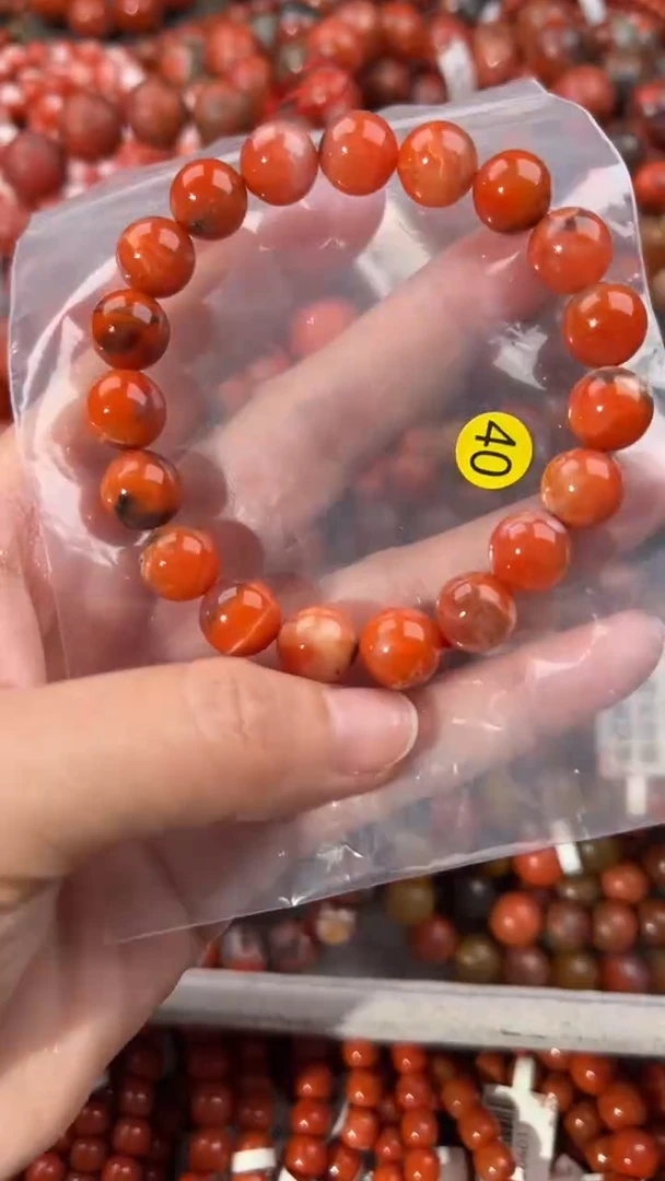 南红玛瑙手串未镶嵌10+