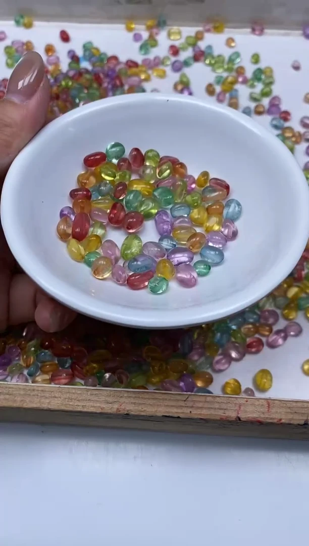 散珠未镶嵌水晶M804 多彩水晶 随型30个15元