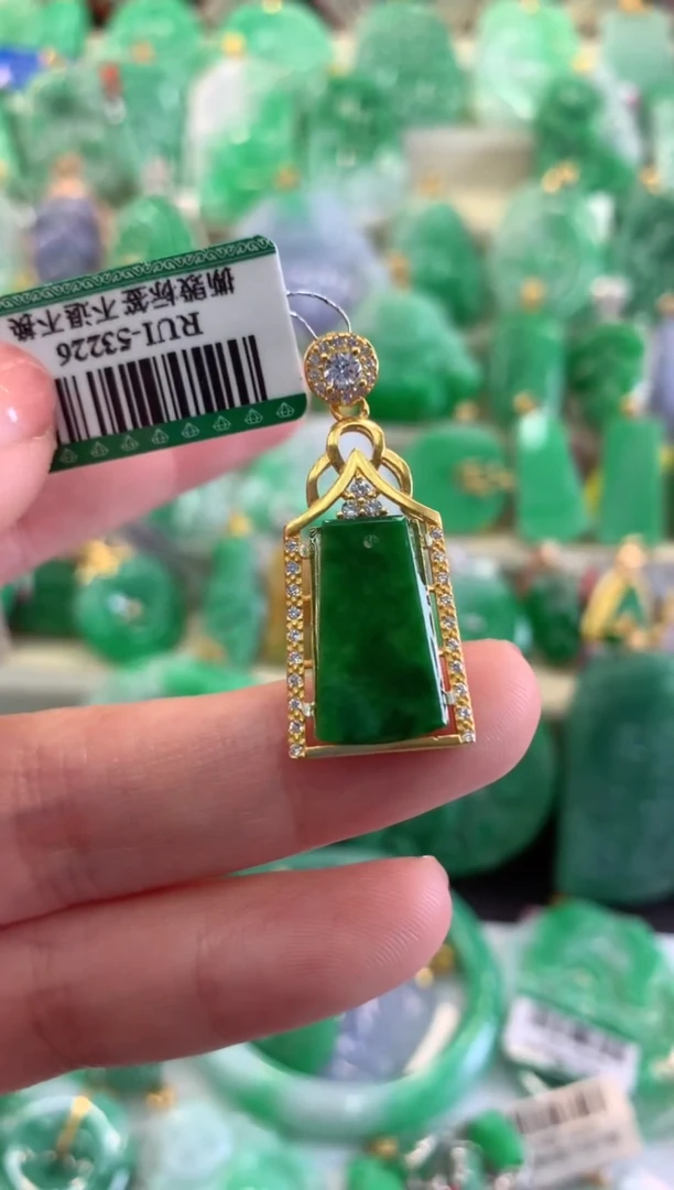 【闪购商品】翡翠吊坠(不含链)银S925镶嵌挂件