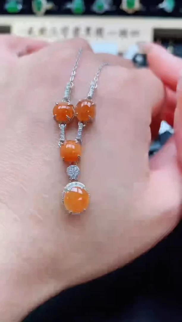 套链银S925镶嵌翡翠1