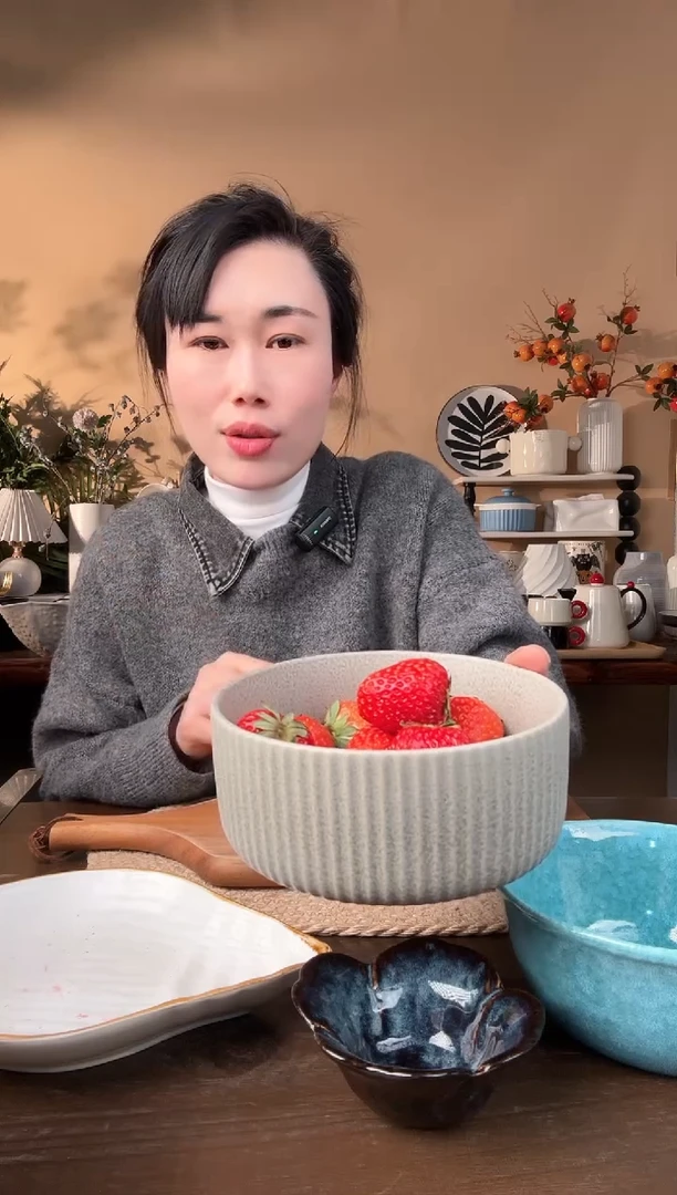 【闪购商品】瓷片6英寸窑变线条碗微瑕