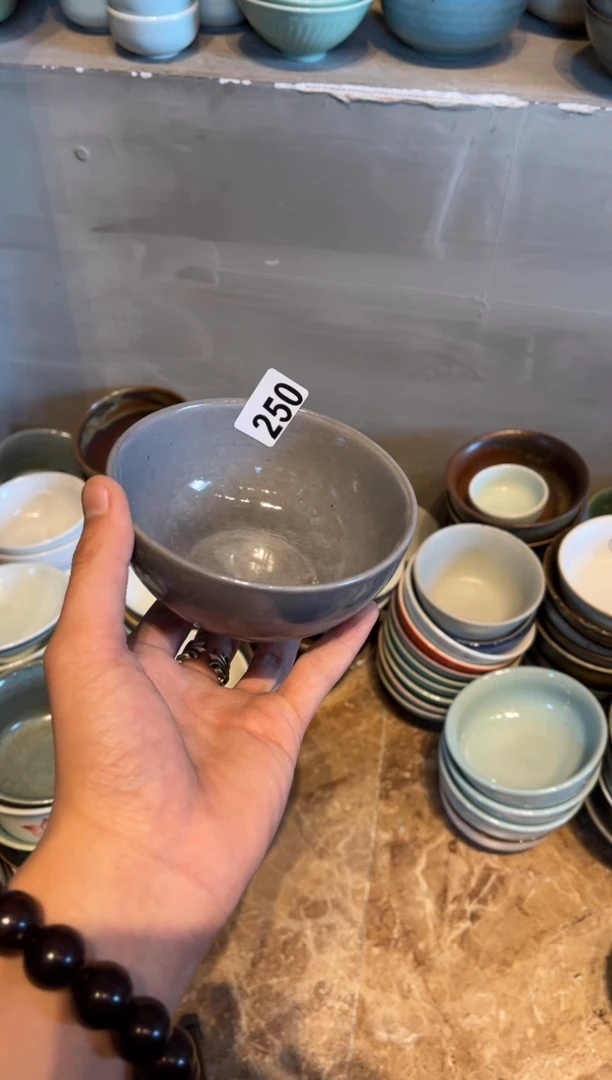 【闪购商品】瓷片250微瑕灰蓝小米饭碗1只