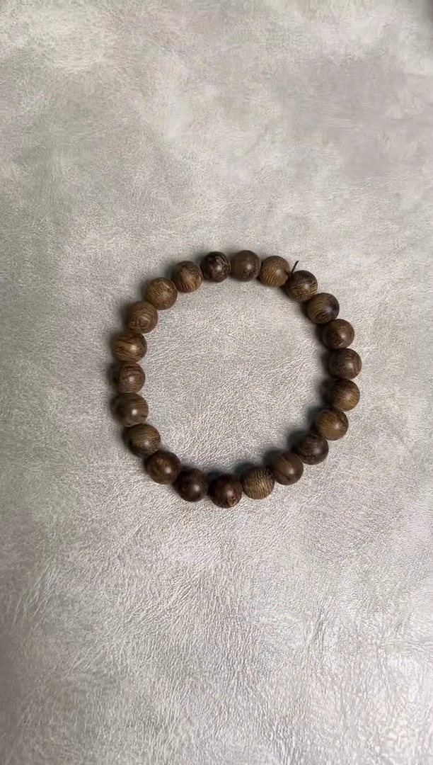 沉香手串沉水文莱圆珠单圈8mm7.9g，多样性发其一