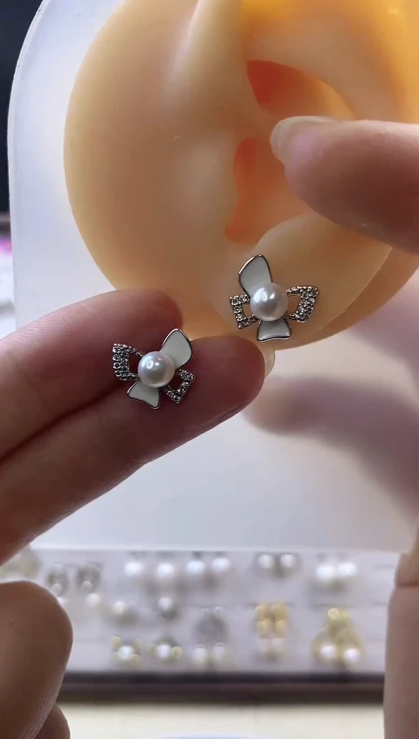 合金耳饰淡水珍珠59