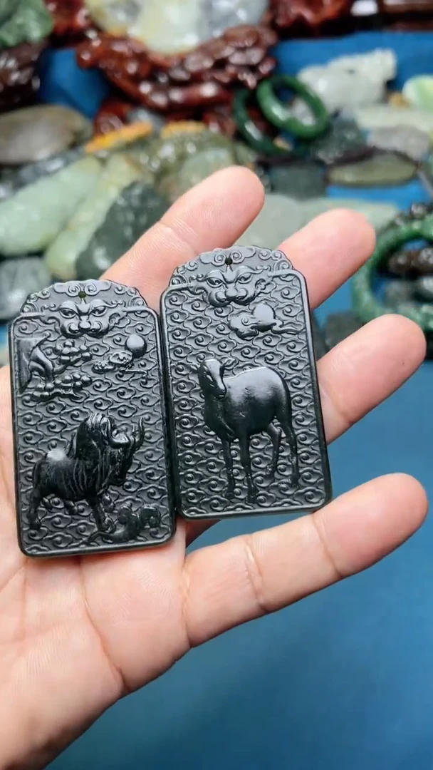 和田玉未镶嵌挂件2