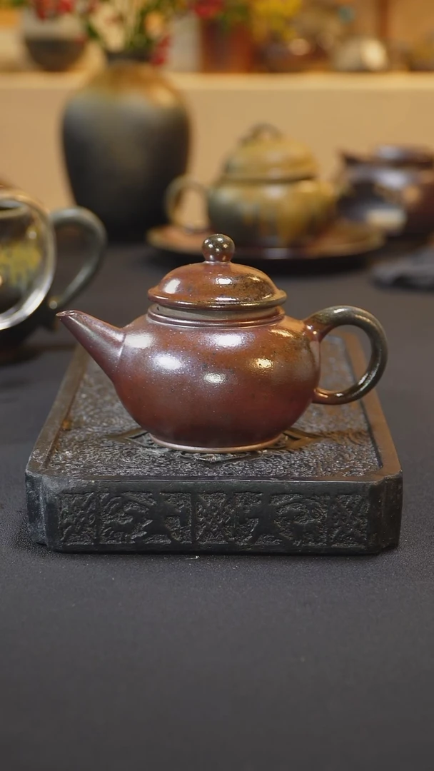 茶壶紫砂纯自然柴烧
