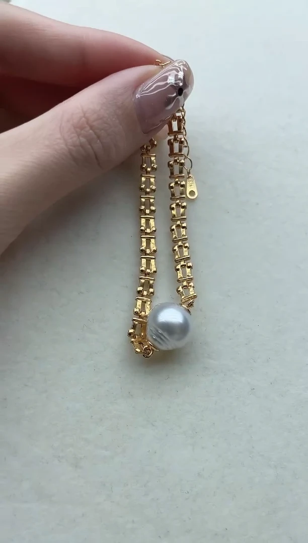 银S925镶嵌海水珍珠手链13