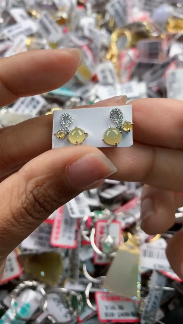 银S925镶嵌戒指翡翠999    8