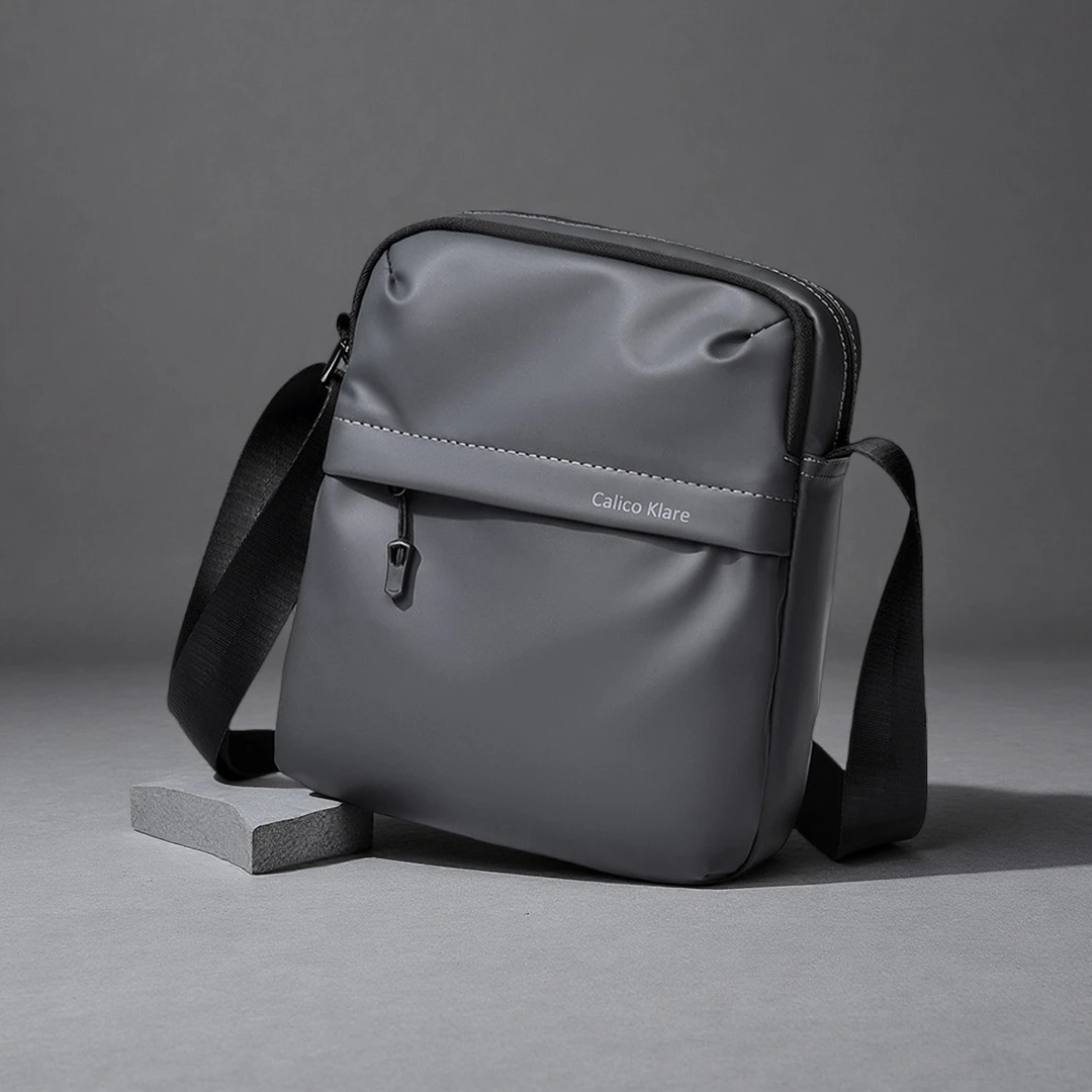 轻商务风休闲时尚 男士斜挎包多功能小肩包